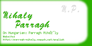 mihaly parragh business card